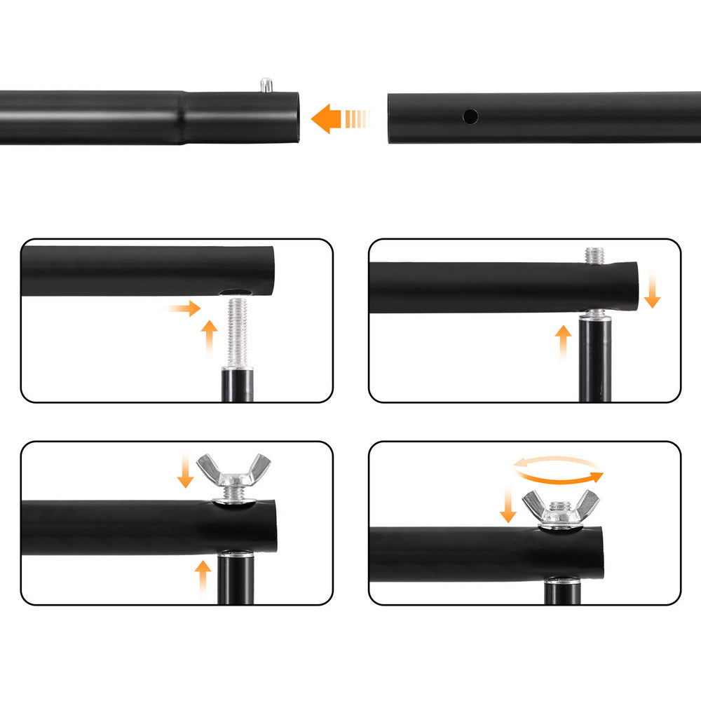 Adjustable 2.5X3M Photography Backdrop Support Stand Kit with Carry Bag and Accessories