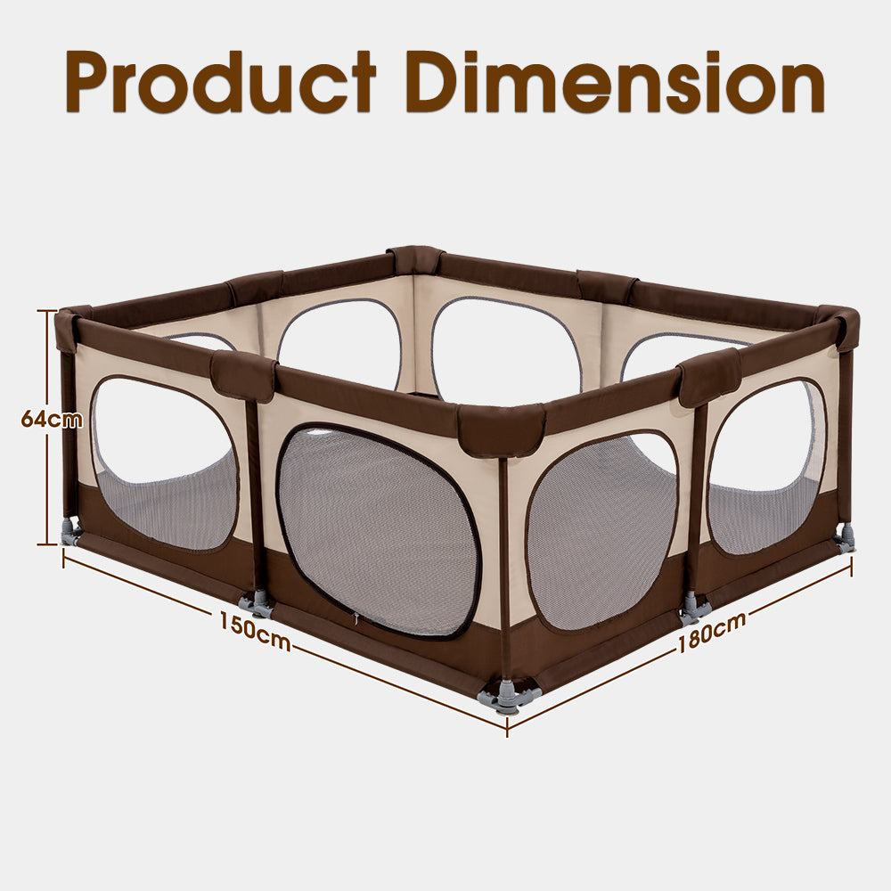 Playpals Baby Playpen Kids Safety Gate 150x180cm