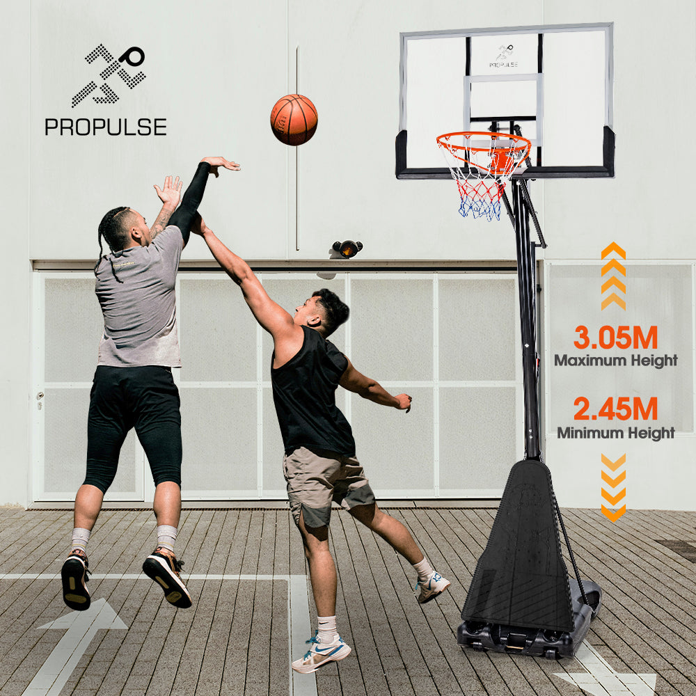 ProPulse Basketball Hoop Stand 2.45M-3.05M Height Adjustable