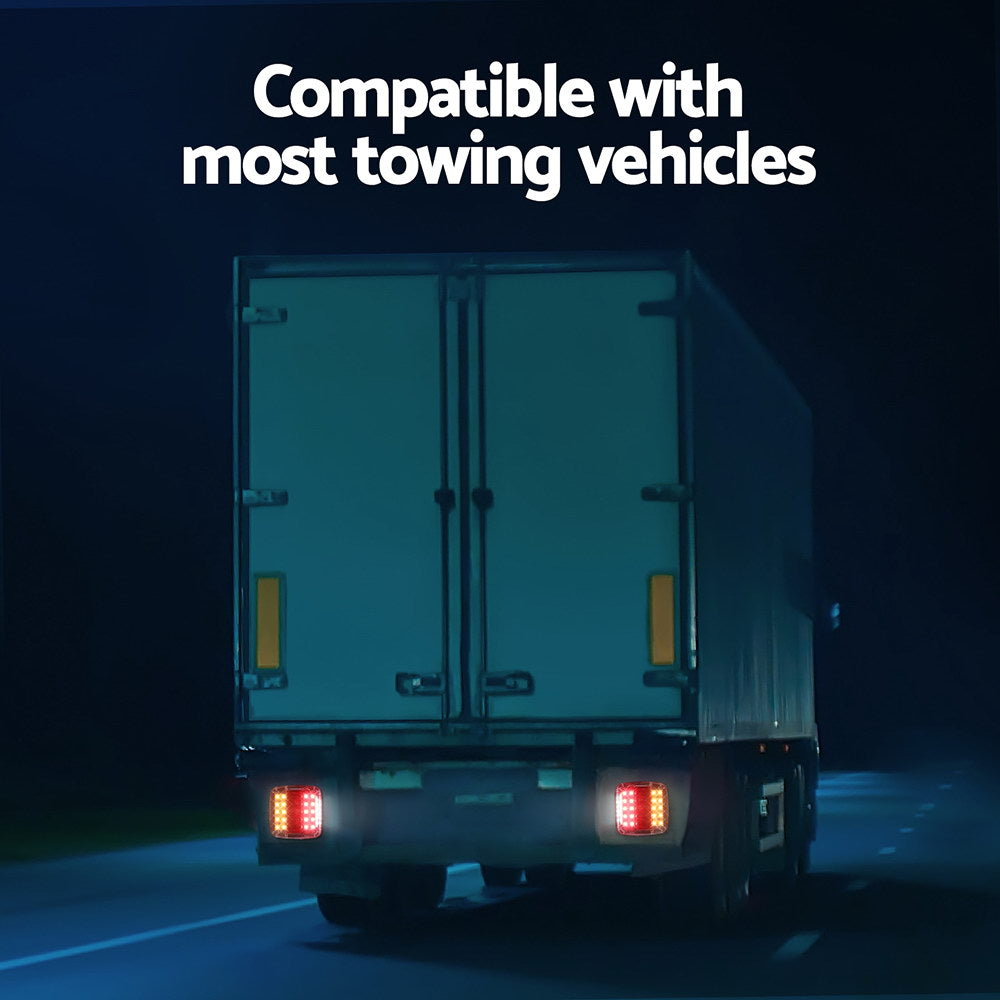 Giantz 26 LED Waterproof Tail Lights for Trucks and Trailers - Stop, Reverse, and Indicator Lights