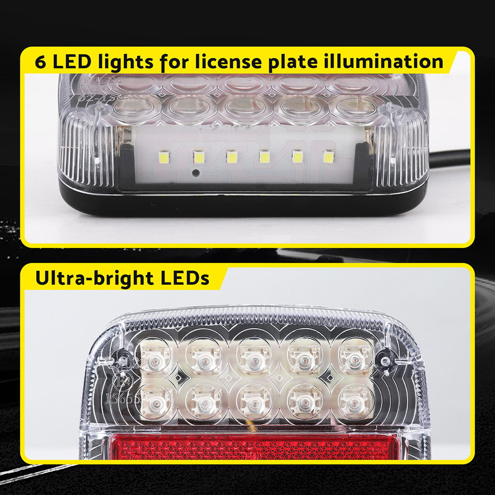 Giantz 26 LED Waterproof Tail Lights for Trucks and Trailers - Stop, Reverse, and Indicator Lights