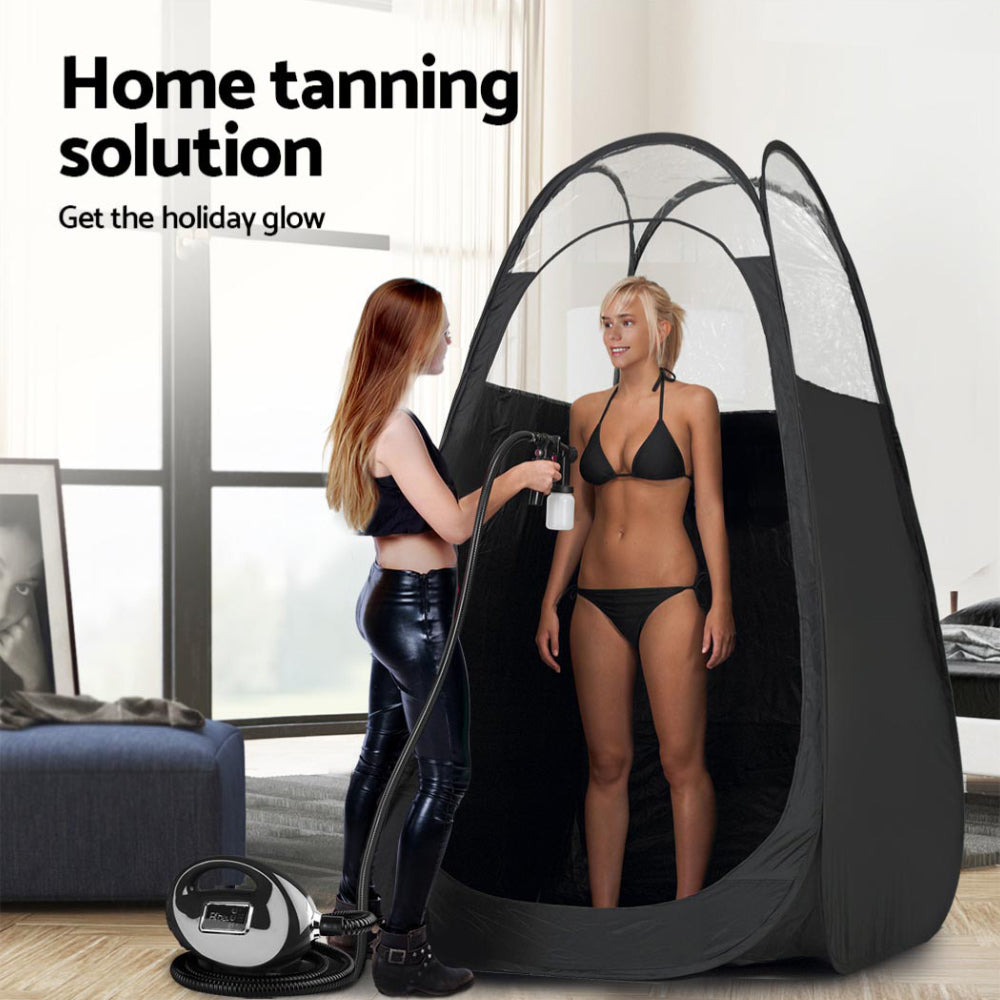 Premium HVLP 700W Spray Tan Machine - Sleek Black Design