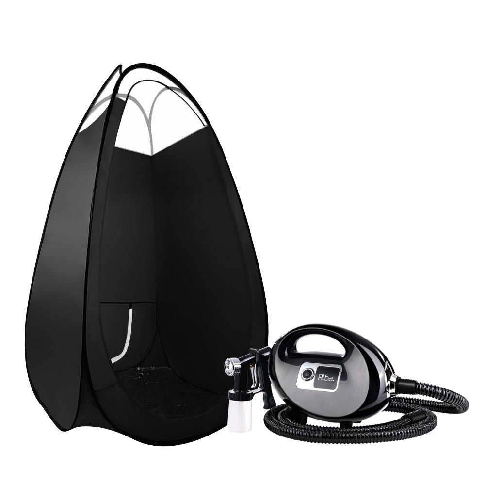 Alba Instant Glow HVLP Spray Tan System with Pop-Up Tent and Adjustable Spray Gun