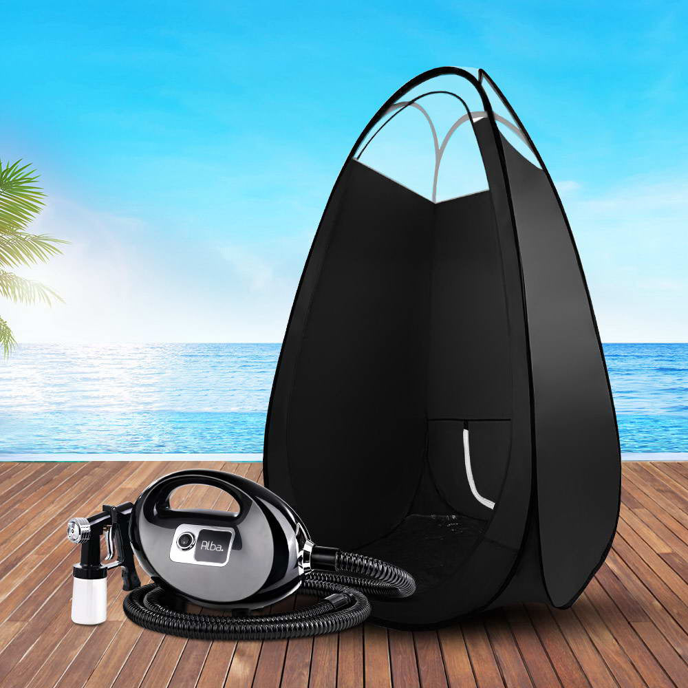 Alba Instant Glow HVLP Spray Tan System with Pop-Up Tent and Adjustable Spray Gun