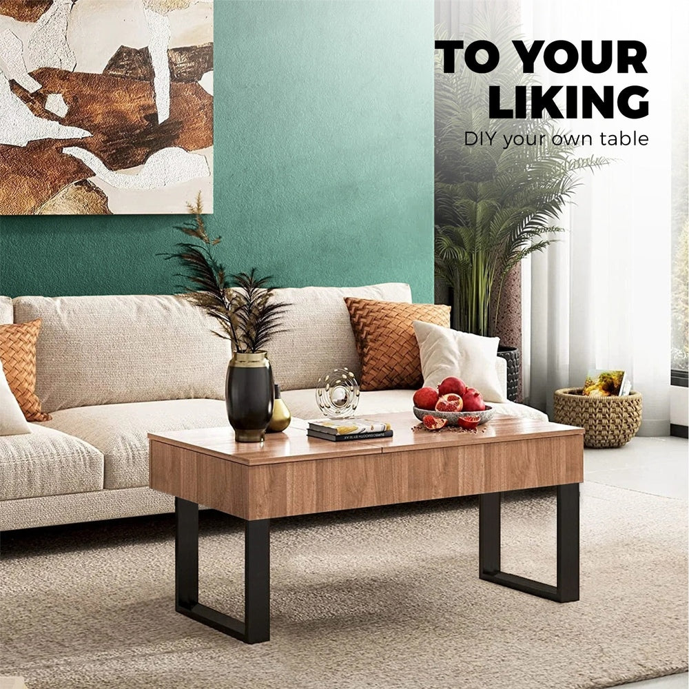 Oikiture 6X Coffee Dining Table Legs Steel Industrial 71x50CM