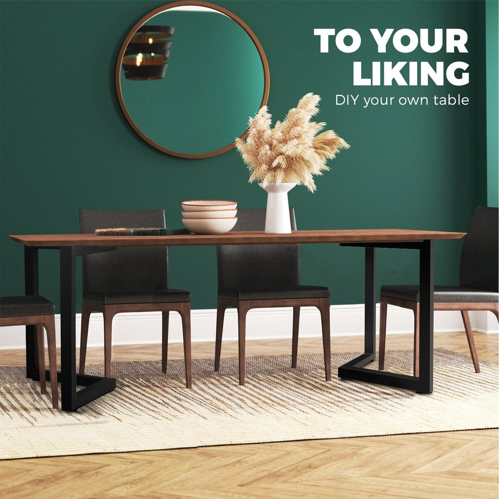 Oikiture 6X Coffee Dining Table Legs Steel Industrial 71x71CM