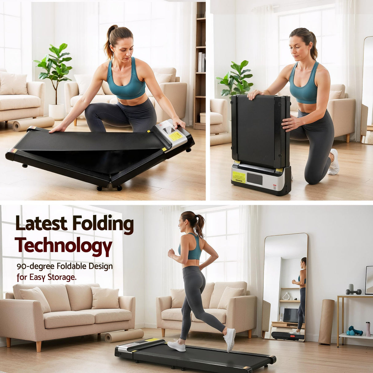 Everfit Treadmill Electric Walking Pad Under Desk Home Gym Fitness Foldable Belt