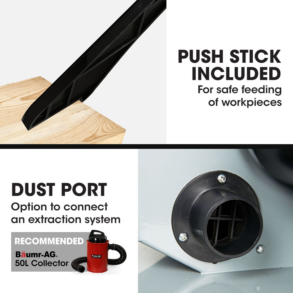 Baumr-AG 350W Wood Bandsaw, Benchtop, 80mm Cutting Depth (BS30)