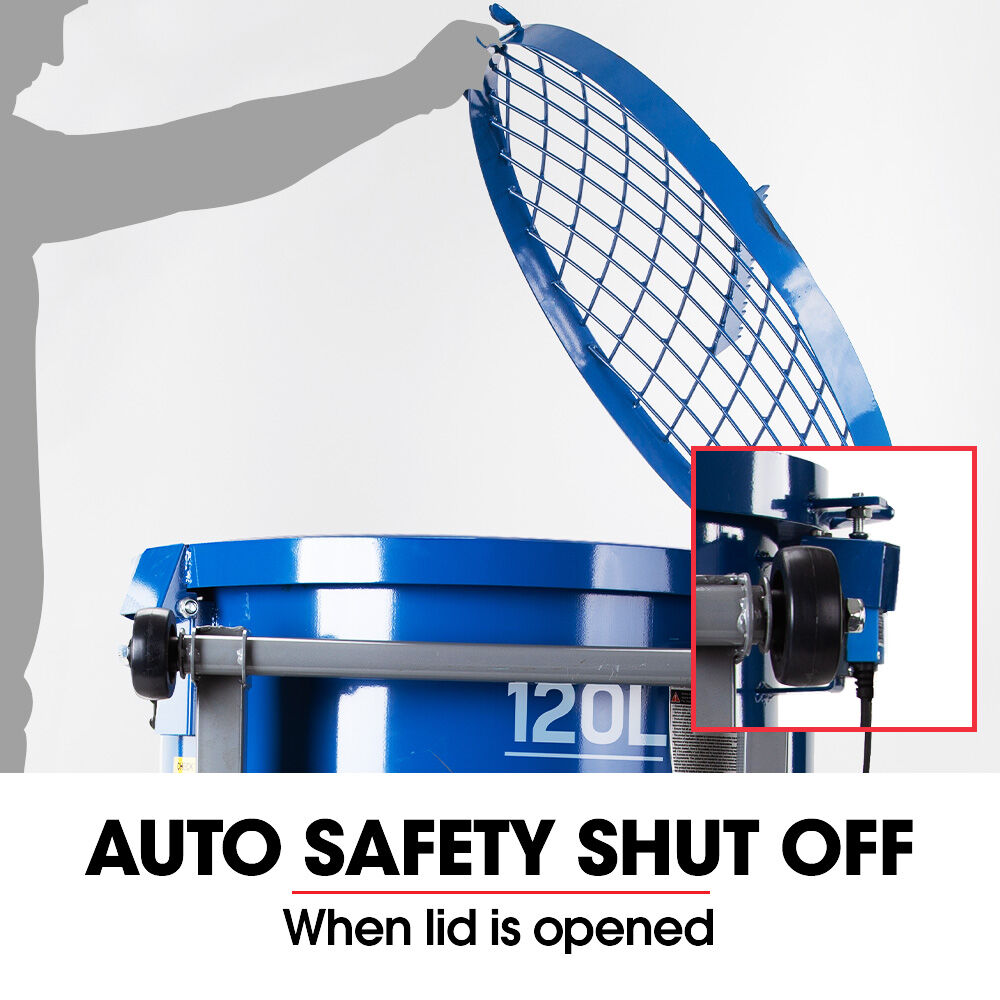 BAUMR-AG 120L Forced Action Pan Mixer, 1500W Electric, Heavy-Duty Frame, for Mortar Screed Resin Cement, 10 Inch Solid Rubber Wheels