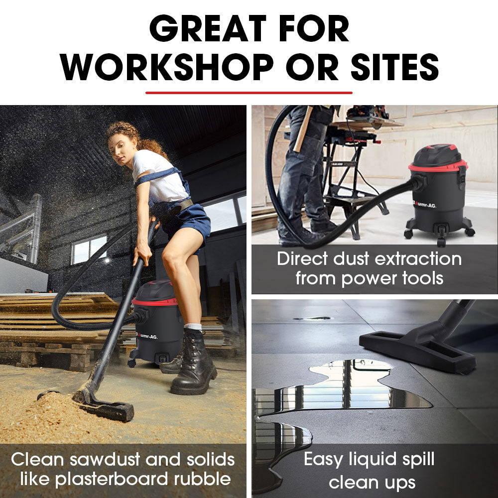 BAUMR-AG 20L 1200W Wet and Dry Vacuum Cleaner, with Blower, for Car, Workshop, Carpet