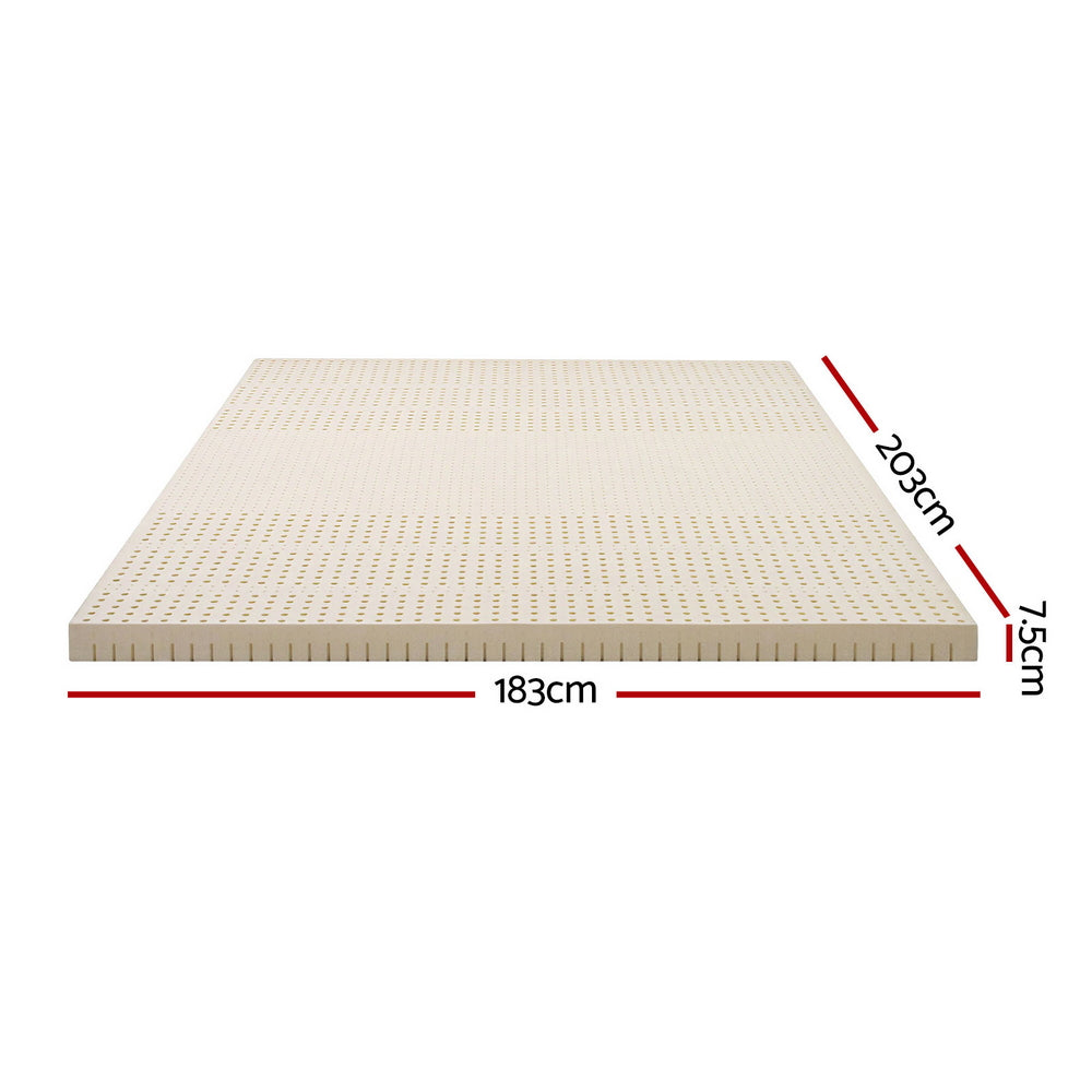 Giselle Bedding Latex Mattress Topper 7.5cm King