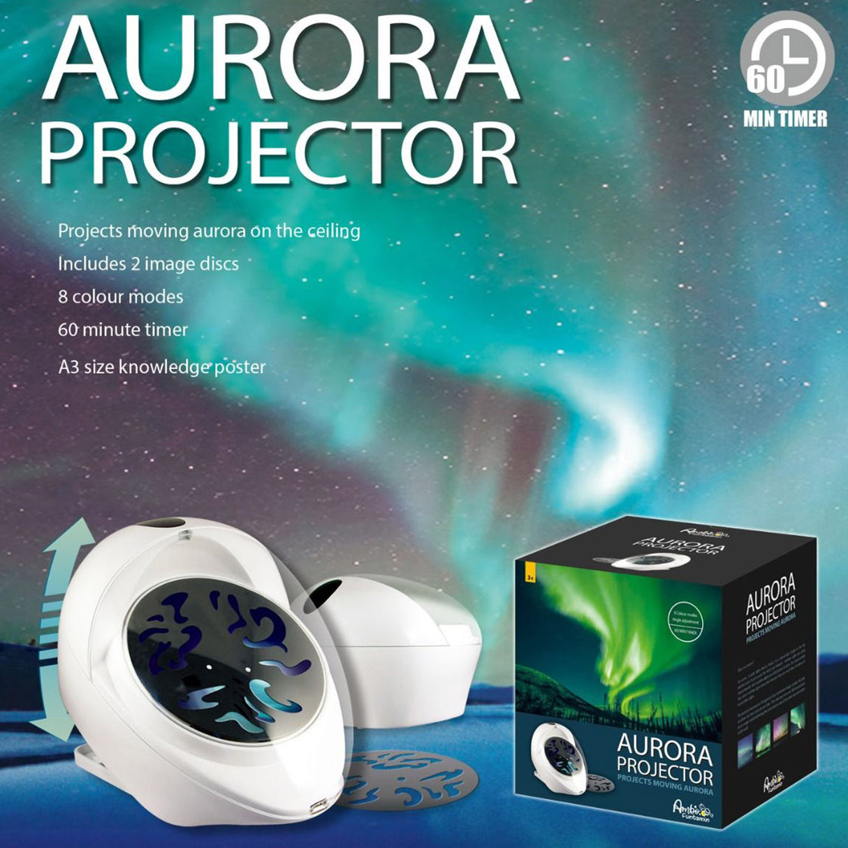 Aurora Projector 8 Colour Mode