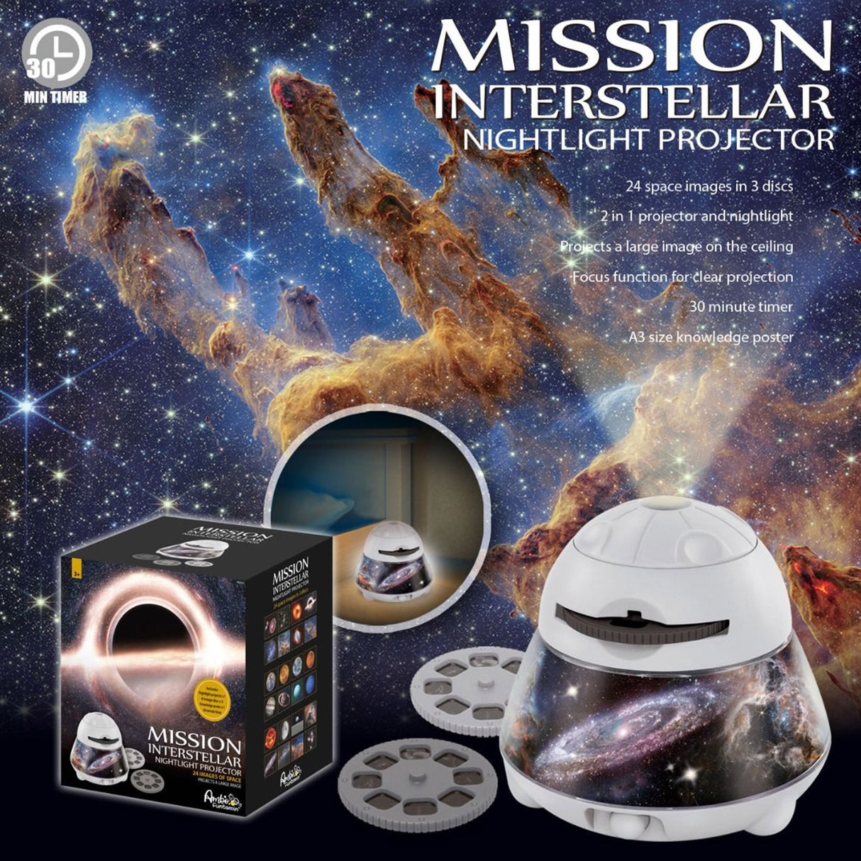 Mission Interstellar Dreamy Sky Nightlight Projector