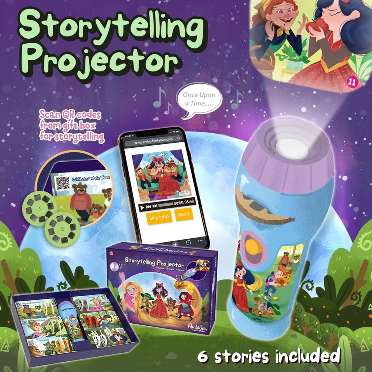 Storytelling Torch Projector Set with 6 Stories - Series 2