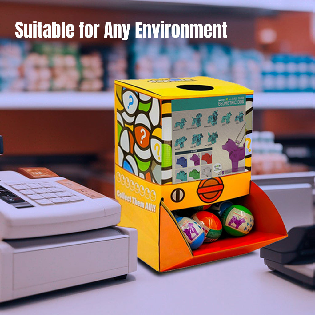 40X Geometric Translucent Dog Toy Capsules in Display Box