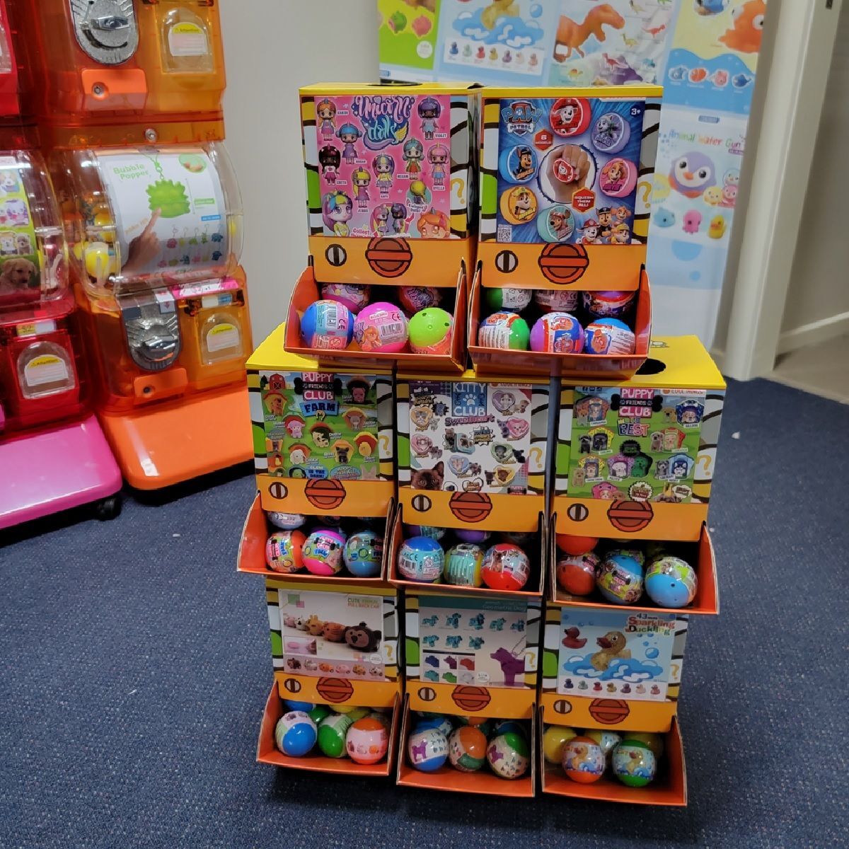 40X Puppy Club Farm Animal Toy Capsules 50mm in Display Box