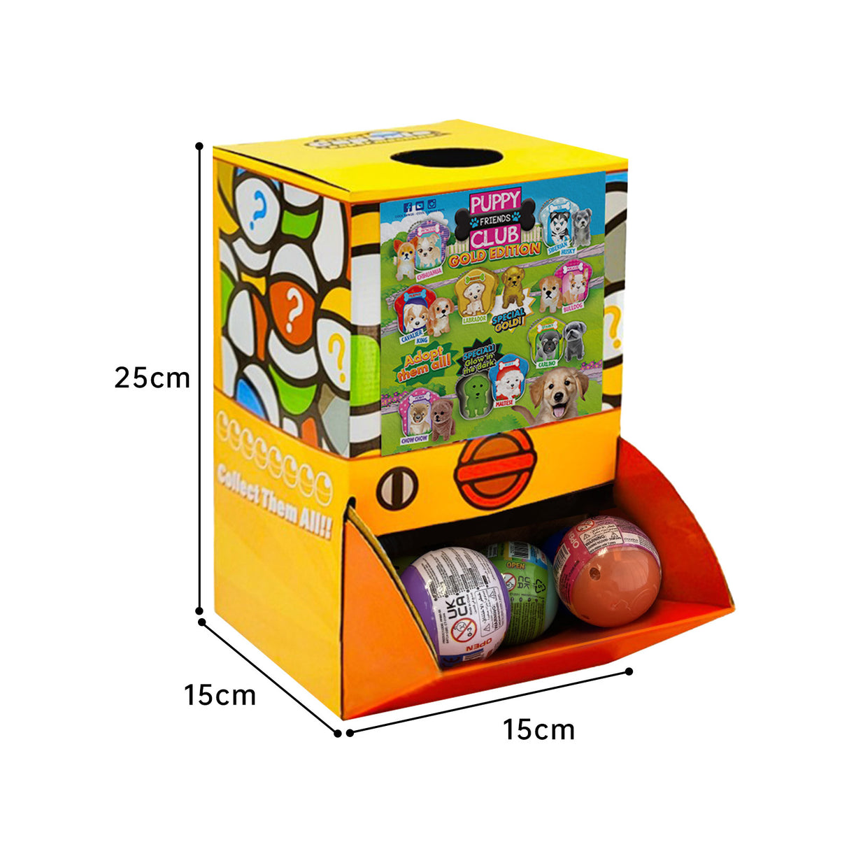 40X Puppy Club Gold Edition Dog Toy Capsules in Display Box