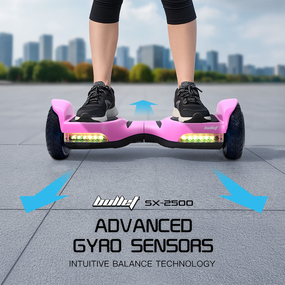 BULLET SX-2500 Hoverboard Scooter, 500W Brushless, UL Certified, AU Compliant, 6.5-inch Off-Road Style Tyres, Superior Self Balancing System, LED