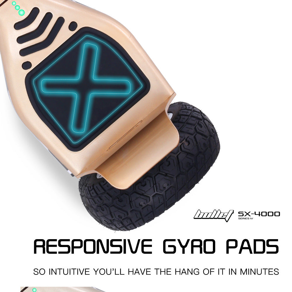 BULLET SX-4000 Hoverboard Scooter, 700W Brushless, UL Certified, AU Compliant, 8.5' Wheels, Superior Self Balancing System, LED Lights, Carry Bag, Bronze