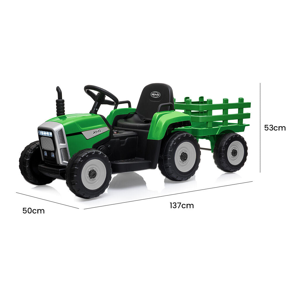 ROVO KIDS Electric Battery Operated Ride On Tractor Toy, Remote Control