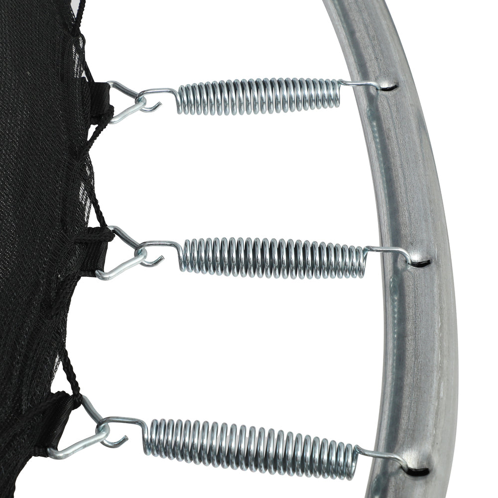 Mazam 12FT Kids Trampline Safety Net Basketball Set Ladder Round