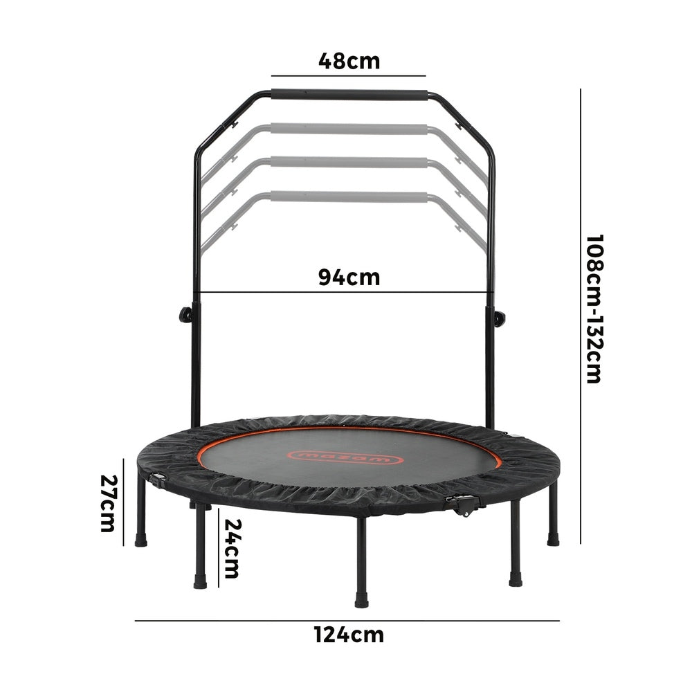 Mazam 48" Trampoline Round Fitness Rebounder Handrail