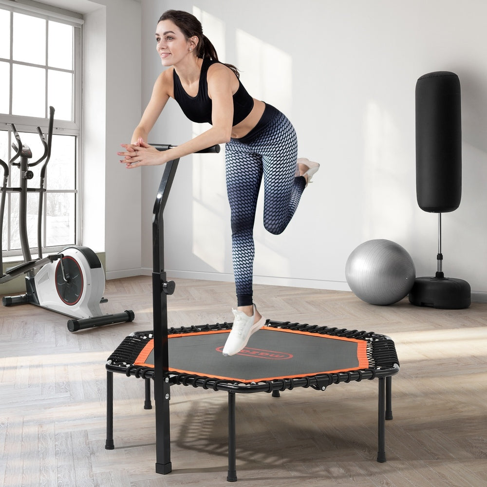 Mazam Trampoline Rebounder Fitness Adjustable Handrail 50 Inch