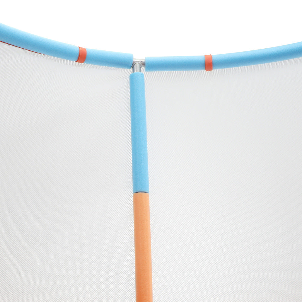 Mazam 60 Inch Kids Trampoline Enclosure Safety Net Horizontal Bar