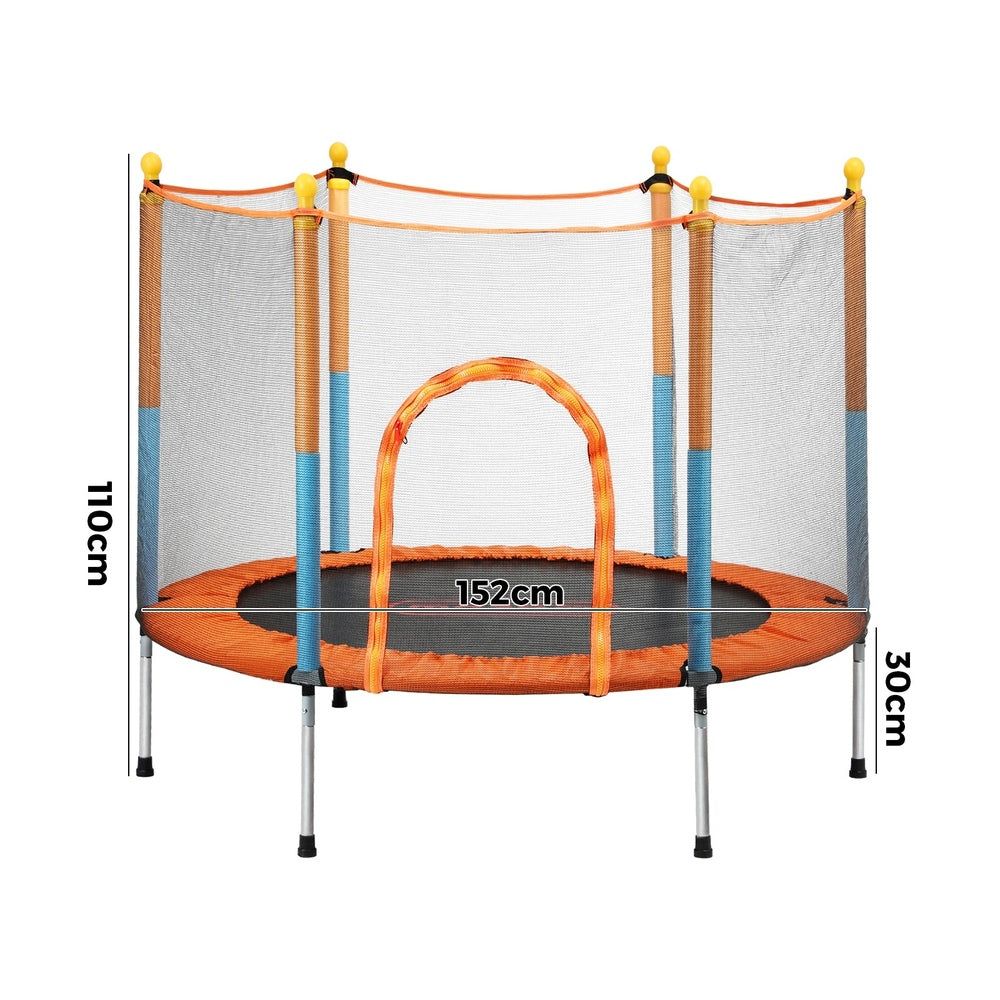 Mazam 60 Inch Kids Jumping Trampoline Enclosure Safety Net Pad