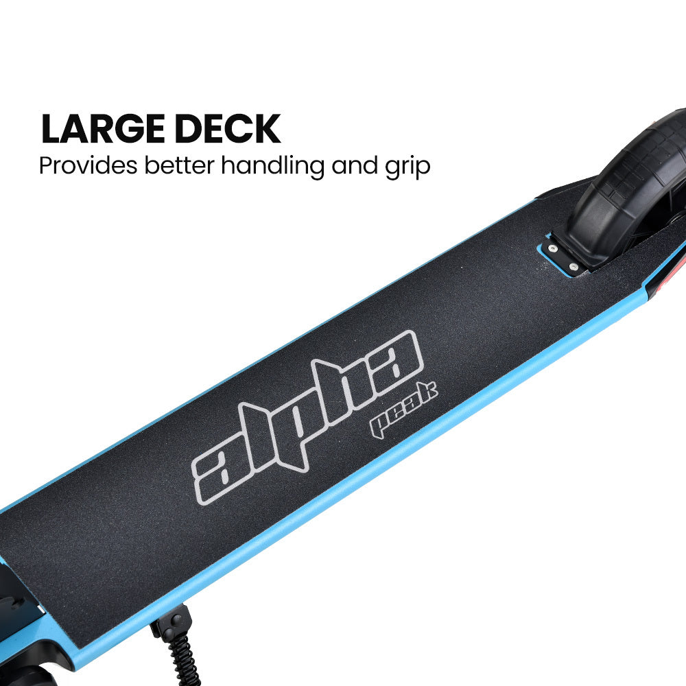ALPHA Peak 300W 10Ah Electric Scooter, Suspension, for Adults or Teens, Blue