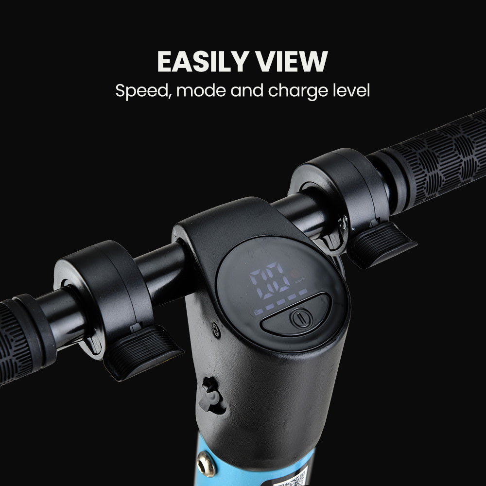 ALPHA Peak 300W 10Ah Electric Scooter, Suspension, for Adults or Teens, Blue