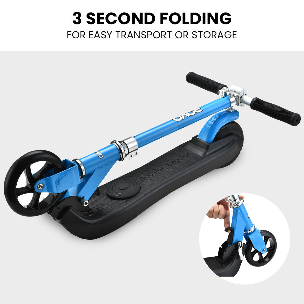 ROVO KIDS Electric Scooter, Ages 5-11, Adjustable Height, Folding, Lithium Battery, Blue