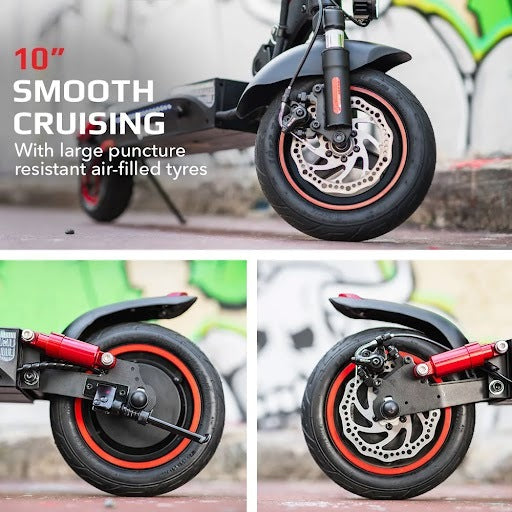 VALK Fusion 5 Electric Scooter, 500W, AU Compliant, 48V 13Ah Lithium, 50km Range, 40km/h, Quad Shocks, 10 inch Tyres