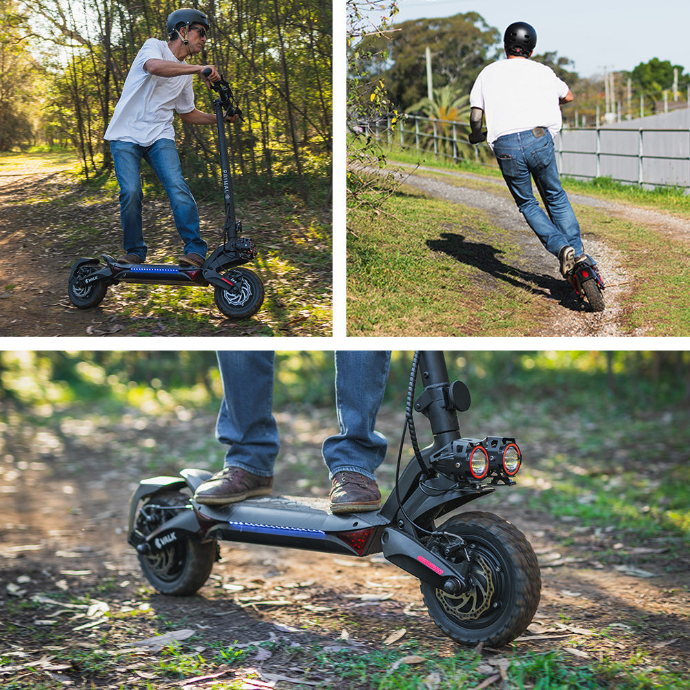 VALK Primal 9 Dual Motor Electric Scooter, 1600W, AU Compliant, for Extreme Hill Climbing, Black