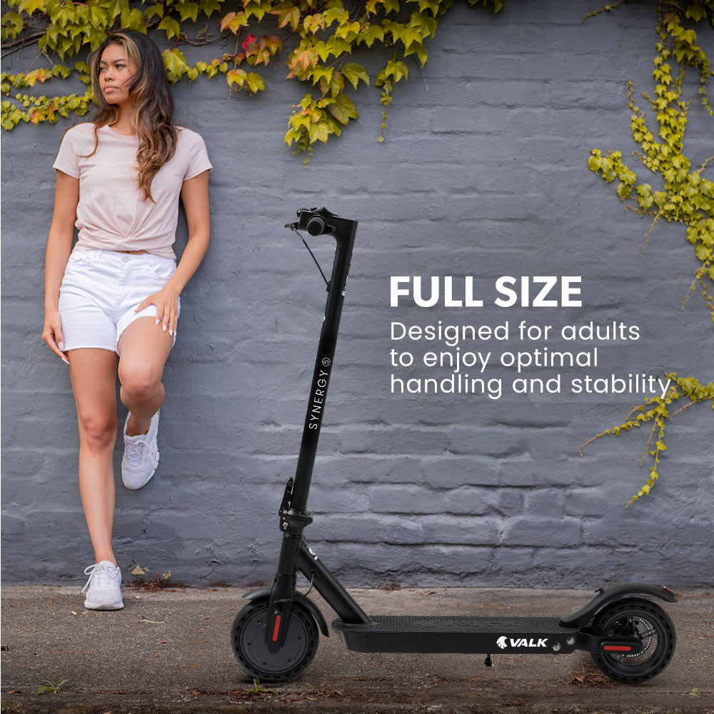 VALK Synergy 5 Electric Scooter, 400W, AU Compliant, Motorised eScooter for Adults, Black
