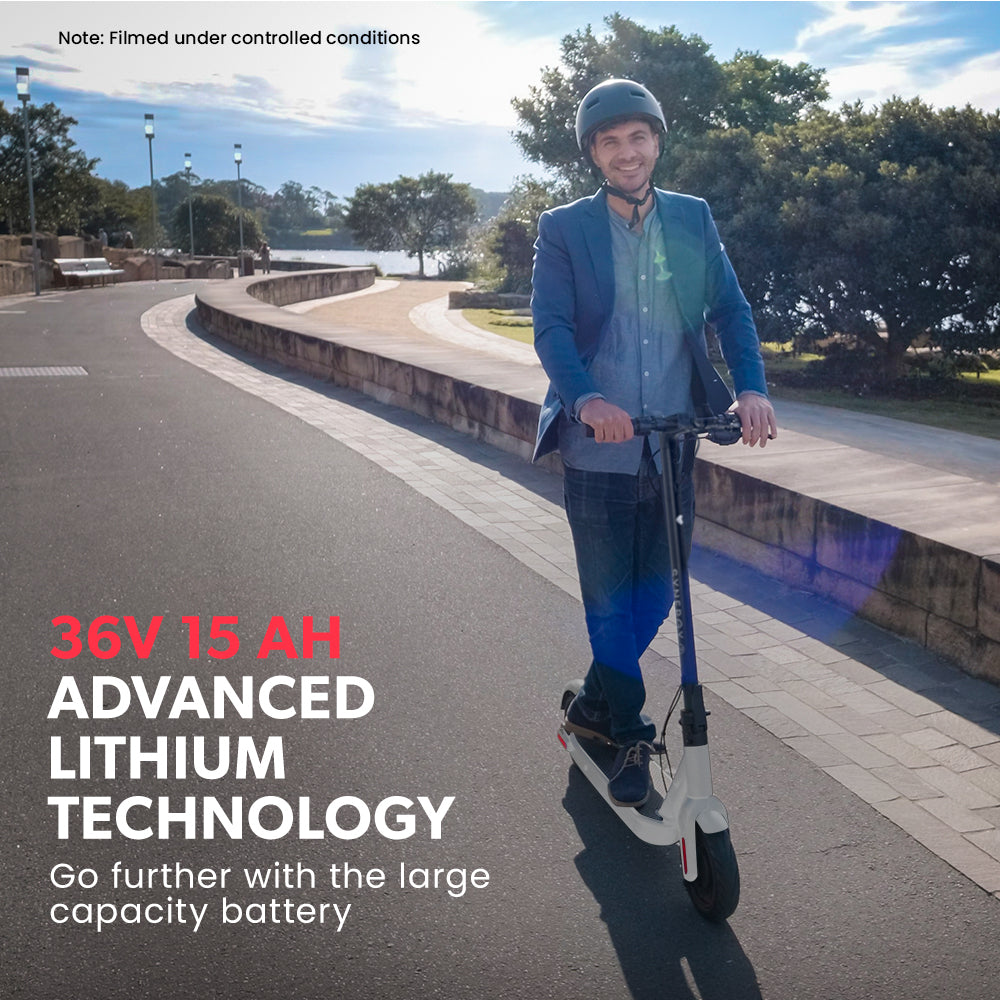 VALK Synergy 7 Electric Scooter, 500W 15Ah, AU Compliant, Motorised eScooter for Adults, White