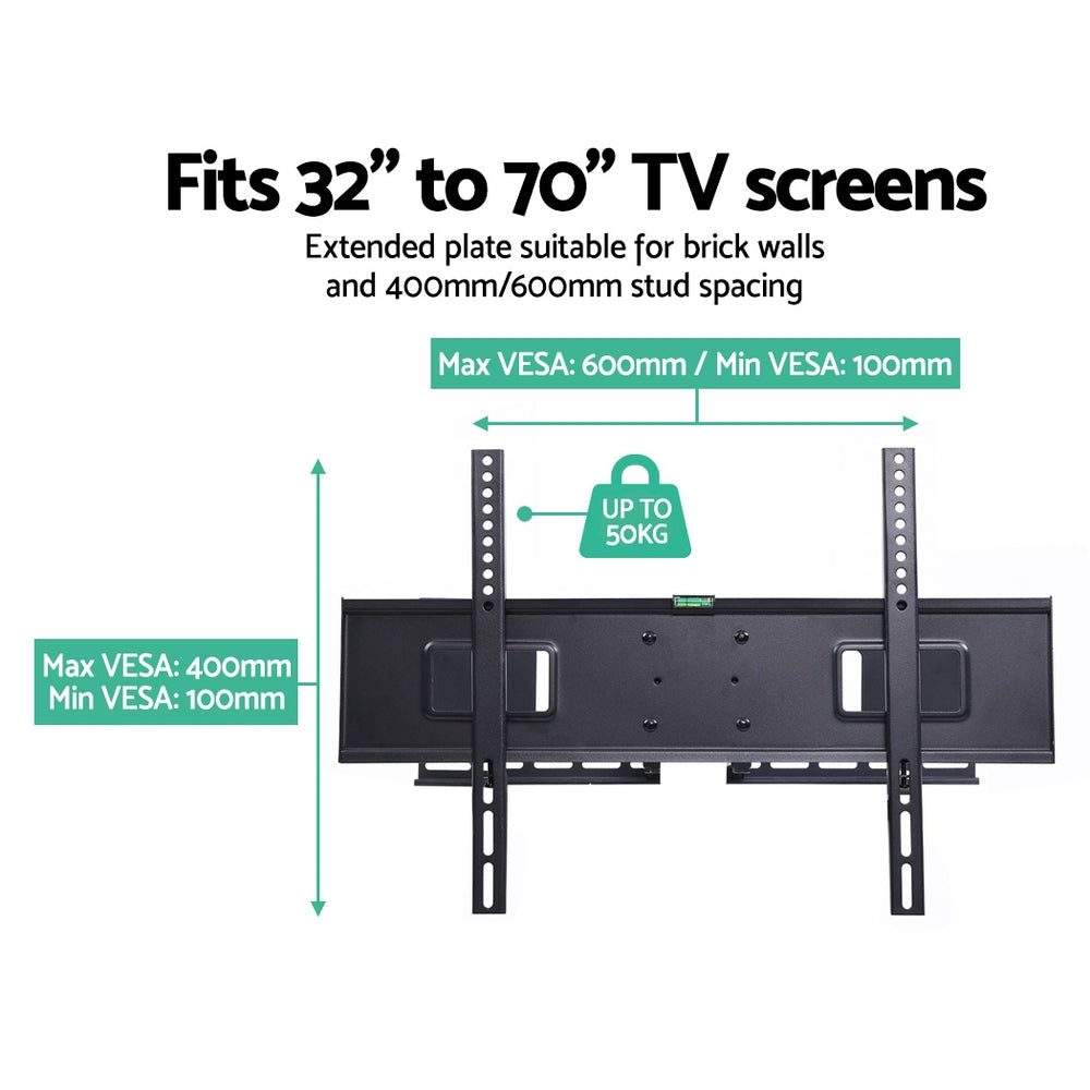 Artiss Full Motion TV Wall Mount Bracket for 32-70 LED LCD Screens with Dual Strong Arms