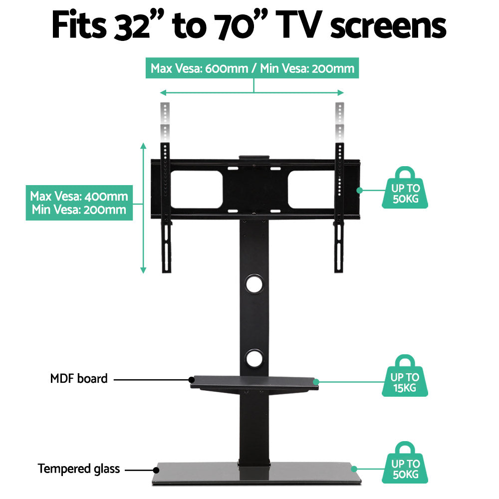 Artiss TV Stand Mount Bracket for 32-70 LED LCD 2 Tiers Storage Floor Shelf