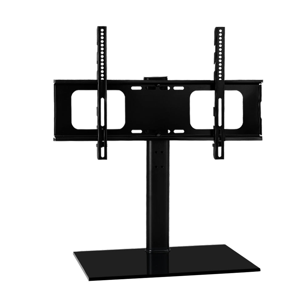 Sleek Swivel TV Stand Mount for 32-55 LED LCD - Tempered Glass & Metal Design