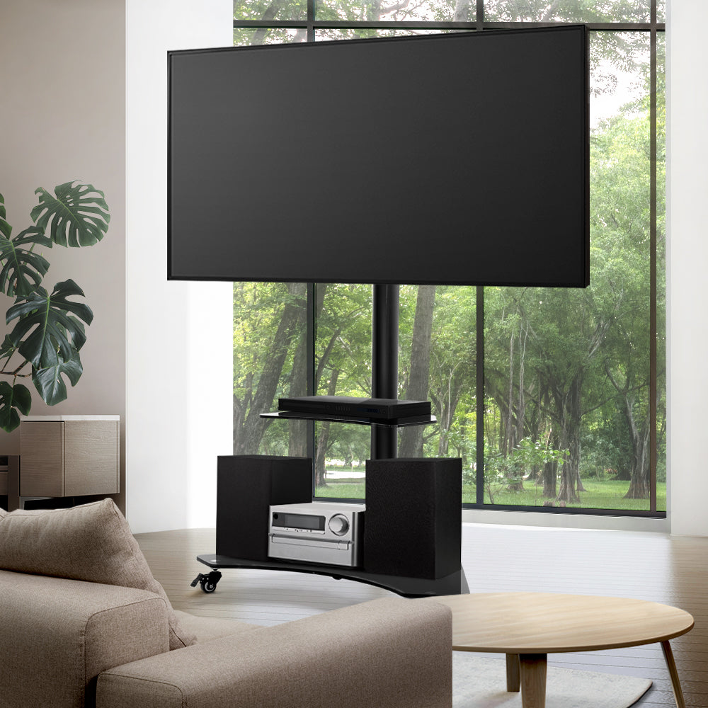 Artiss Mobile TV Stand for 32-70 TVs Mount Bracket Portable Solid Trolley Cart