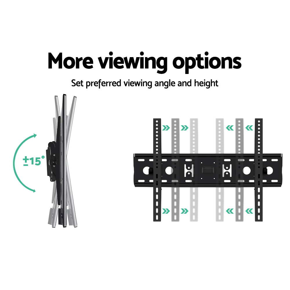 Universal Tilt TV Wall Mount for 32-70 LED LCD Screens - Slim Low Profile Bracket