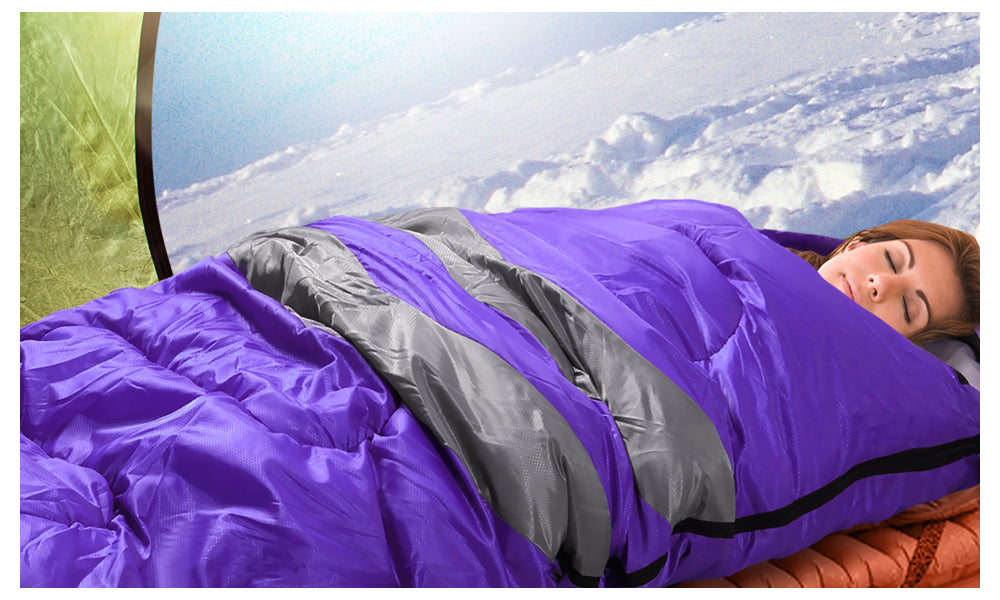 Micro Compact Design Thermal Sleeping Bag Purple