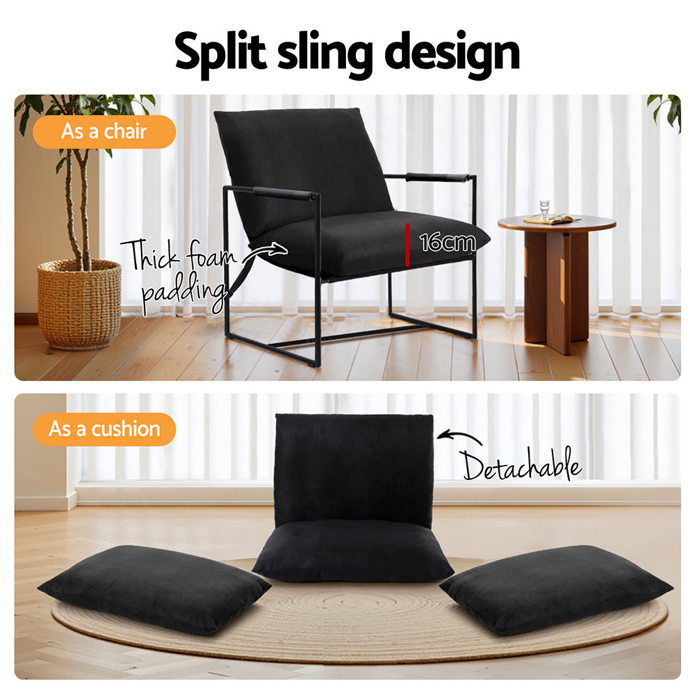 Artiss Armchair Lounge Chair Sling Black