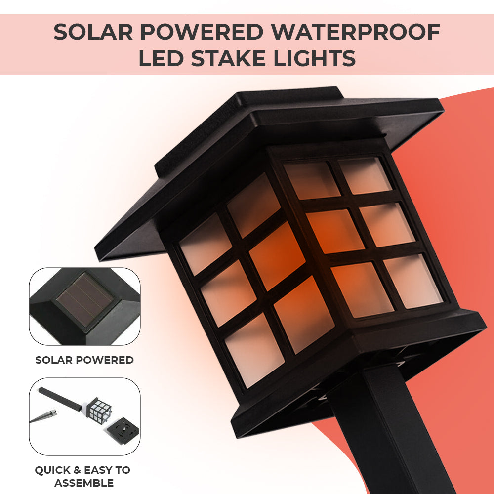 Dimnezz Solar Powered Waterproof LED Stake Lights