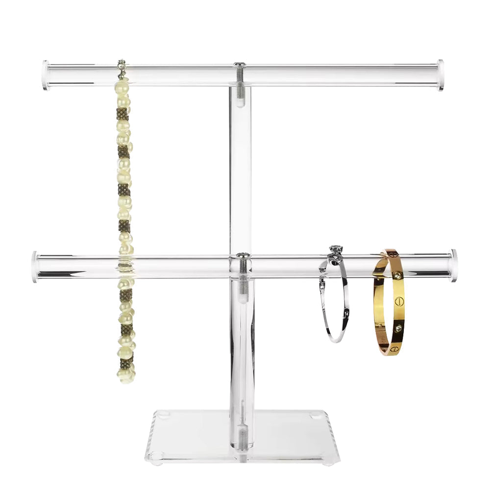 Fashyni Acrylic Jewelry Necklace and Bracelet Stand Organizer