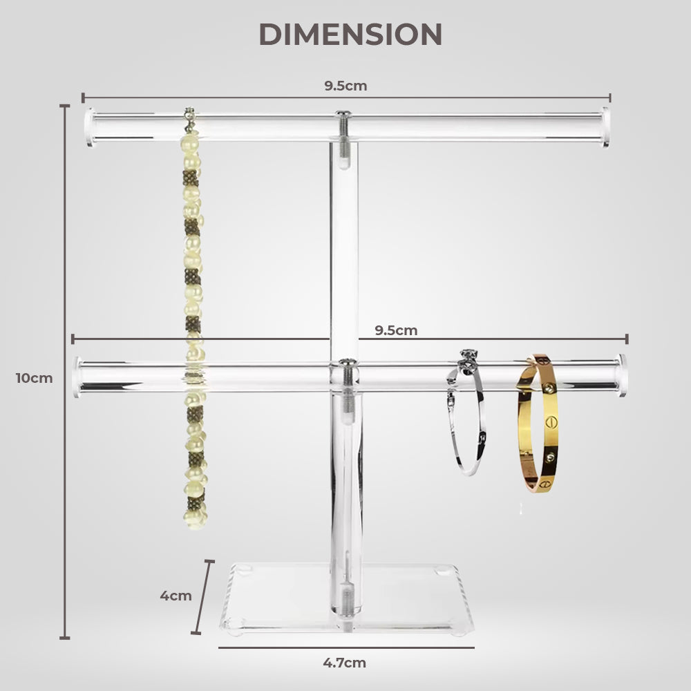 Fashyni Acrylic Jewelry Necklace and Bracelet Stand Organizer