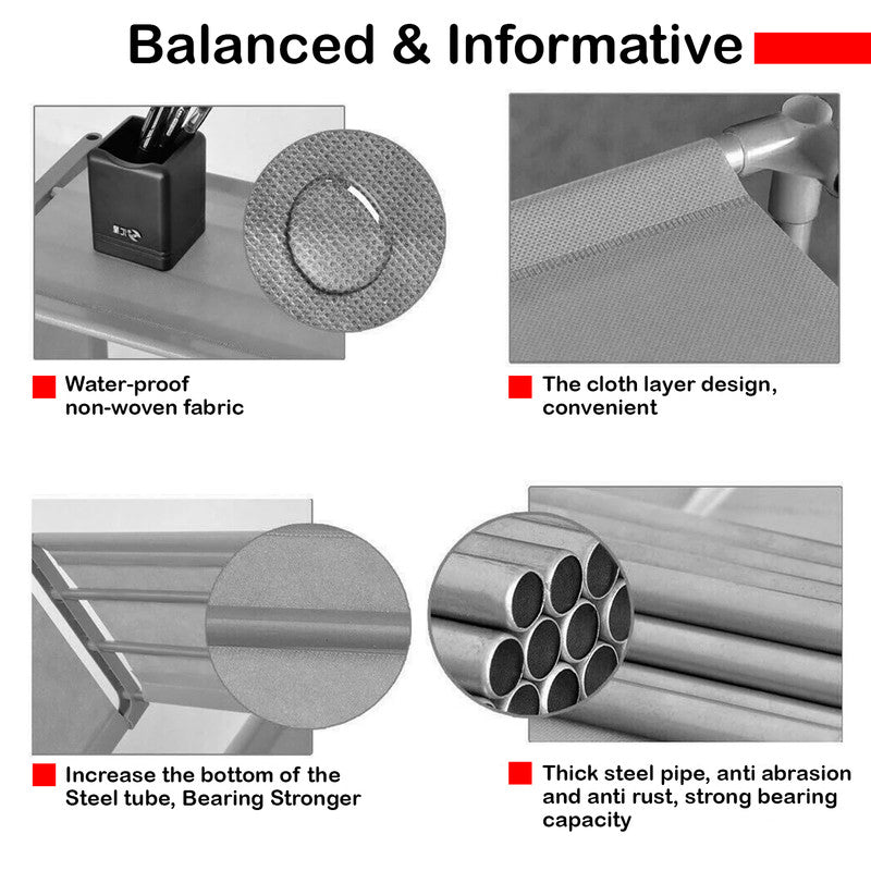 Hivvago 8 Grid Storage Rack Bookshelf Organizer Lightweight Durable Shelf