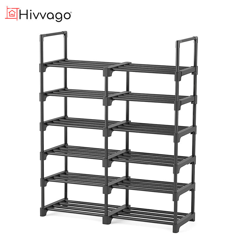 Hivvago 6 Tiers Shoe Rack Storage Organizer Shelf Adjustable Space Saver