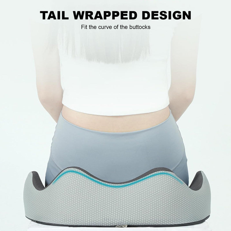 Hivvago Memory Foam Seat Cushion ??Ergonomic Support for Office, Car & Home, Grey
