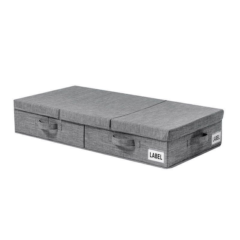 Hivvago Underbed Storage Container ??Foldable Box with Lids & Label Pocket